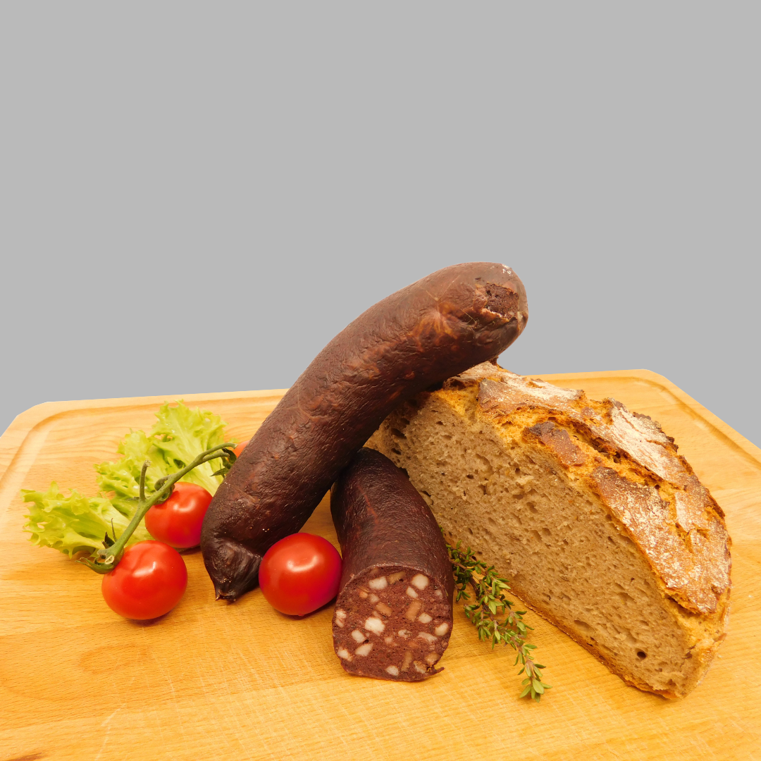 Hausmacher Blutwurst im Ring - Fleischerei Birkenbach