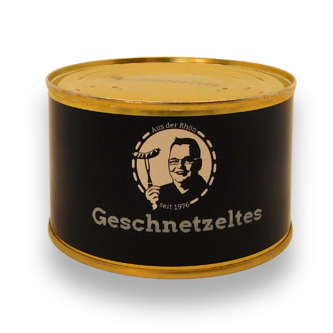 Geschnetzeltes vom Schwein in der Dose | Fleischerei Birkenbach Geschnetzeltes vom Schwein in der Dose | Fleischerei Birkenbach